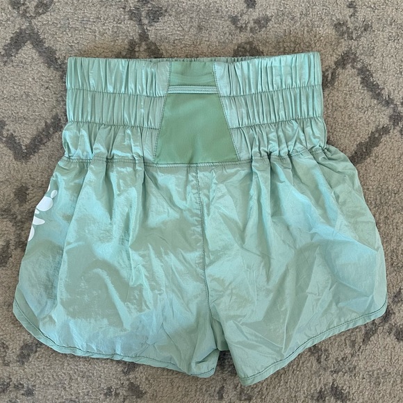 Free People High Waisted The Way Home Logo Shorts Turquoise Mint Medium - Picture 6 of 6